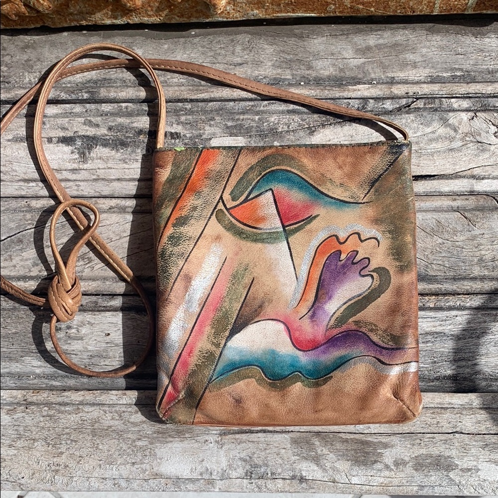 Vintage Sam Sam Leather Crossbody Bag